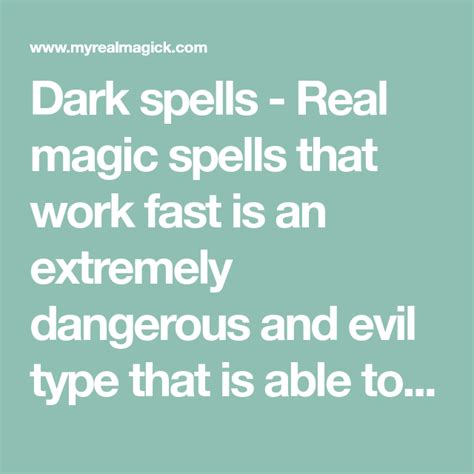 Good and evil magic